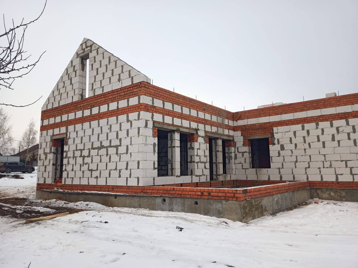 Дом два этажа из газоблока